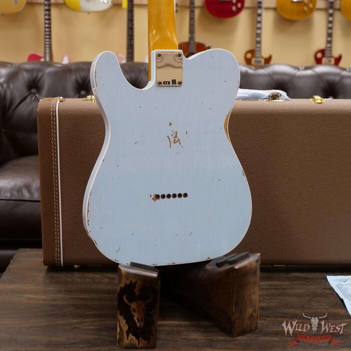 Fender Custom Shop 1960 Telecaster Custom Relic Quater-Sawn Maple AAA Rosewood Fingerboard Sonic Blue - Image 11