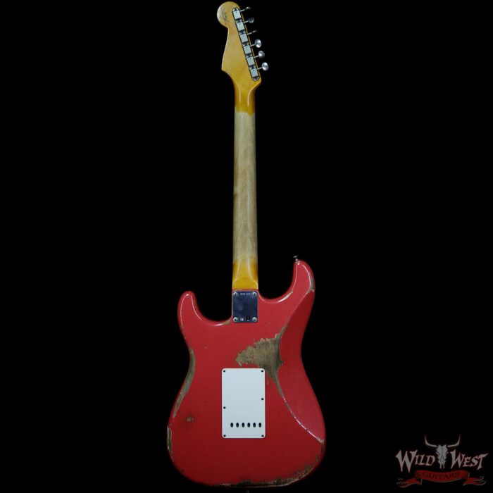 Fender Custom Shop 1961 Stratocaster Heavy Relic AAA Rosewood Slab Fingerboard Fiesta Red - Image 5