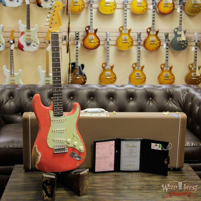 Fender Custom Shop 1961 Stratocaster Heavy Relic AAA Rosewood Slab Fingerboard Fiesta Red - Image 11