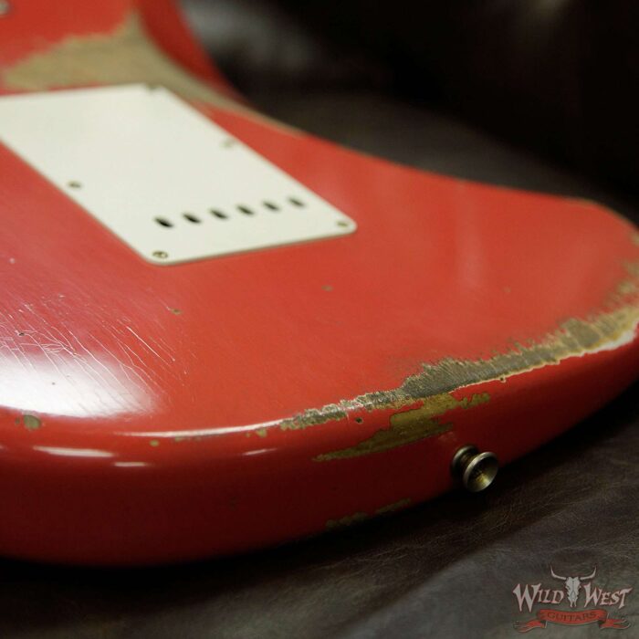 Fender Custom Shop 1961 Stratocaster Heavy Relic AAA Rosewood Slab Fingerboard Fiesta Red - Image 16