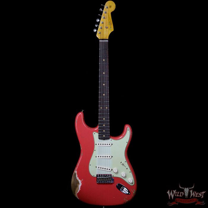 Fender Custom Shop 1961 Stratocaster Heavy Relic AAA Rosewood Slab Fingerboard Fiesta Red - Image 4