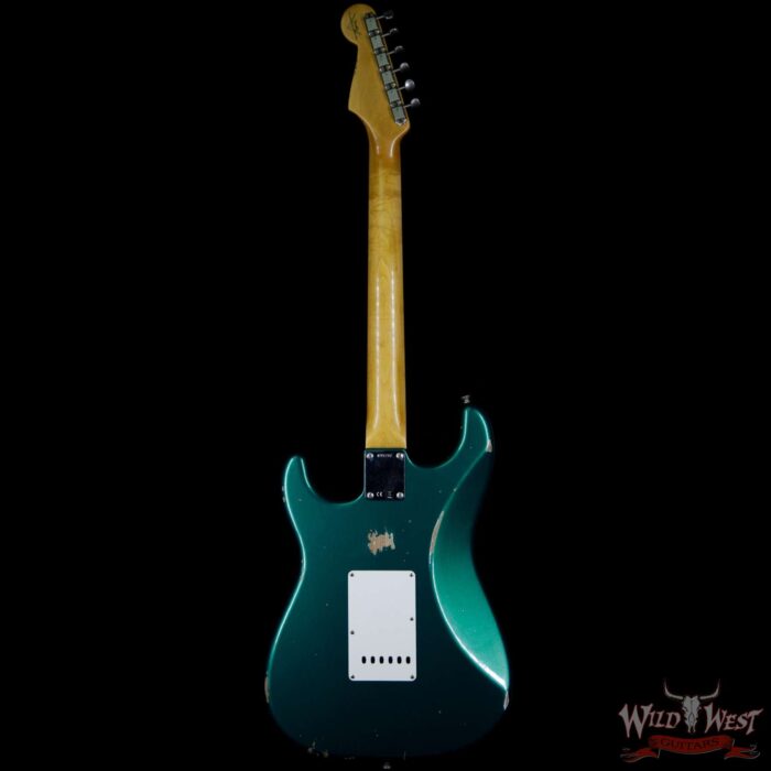Fender Custom Shop 1961 Stratocaster Relic Slab Rosewood Fingerboard British Racing Green - Image 6