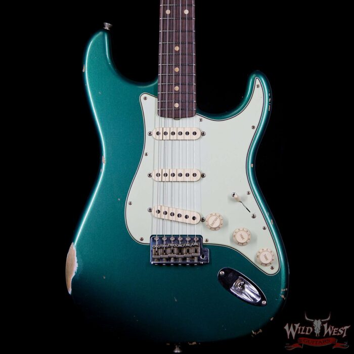 Fender Custom Shop 1961 Stratocaster Relic Slab Rosewood Fingerboard British Racing Green - Image 3