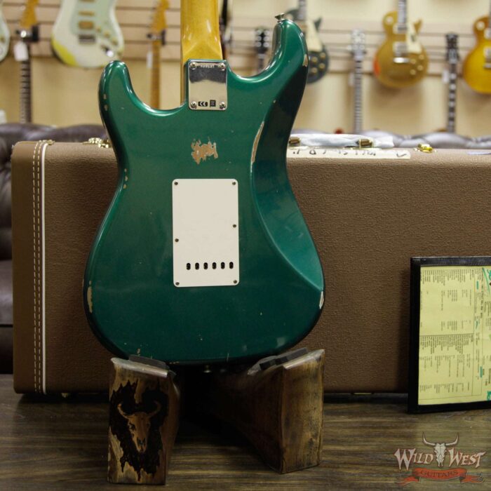 Fender Custom Shop 1961 Stratocaster Relic Slab Rosewood Fingerboard British Racing Green - Image 15
