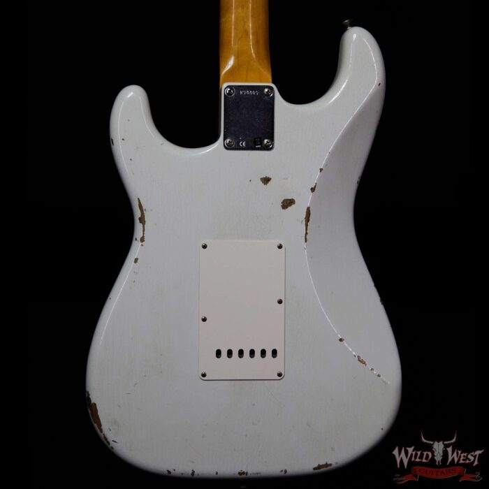 Fender Custom Shop 1961 Stratocaster Relic with AAA Rosewood Slab Fingerboard Olympic White - Image 6