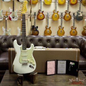Fender Custom Shop 1961 Stratocaster Relic with AAA Rosewood Slab Fingerboard Olympic White - Image 11