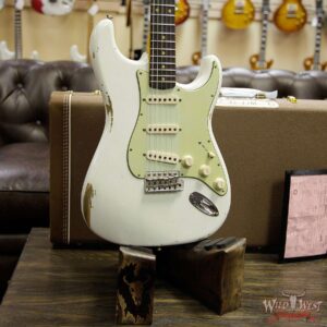 Fender Custom Shop 1961 Stratocaster Relic with AAA Rosewood Slab Fingerboard Olympic White - Image 12