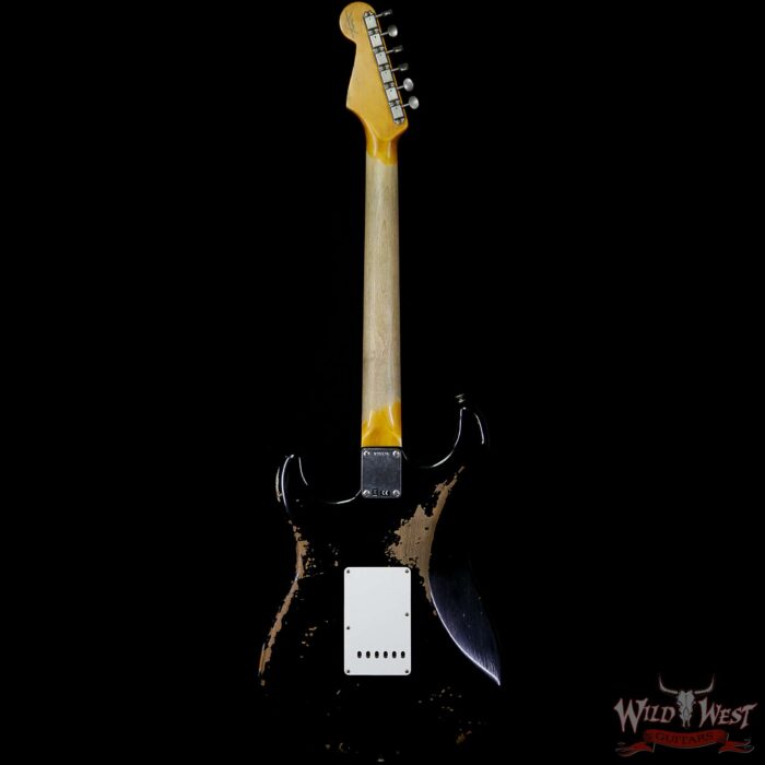 Fender Custom Shop 1961 Stratocaster Heavy Relic AAA Rosewood Fingerboard Black - Image 5
