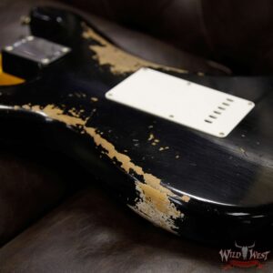 Fender Custom Shop 1961 Stratocaster Heavy Relic AAA Rosewood Fingerboard Black - Image 17
