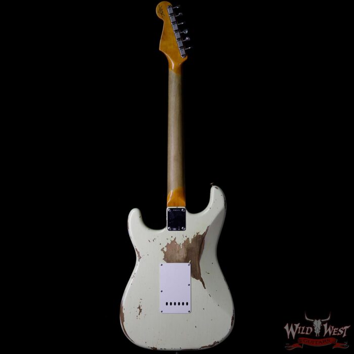 Fender Custom Shop 1961 Stratocaster Heavy Relic AAA Rosewood Fingerboard Vintage White - Image 4