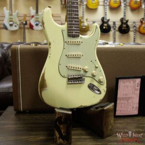 Fender Custom Shop 1961 Stratocaster Heavy Relic AAA Rosewood Fingerboard Vintage White - Image 11