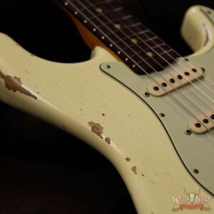 Fender Custom Shop 1961 Stratocaster Heavy Relic AAA Rosewood Fingerboard Vintage White - Image 12