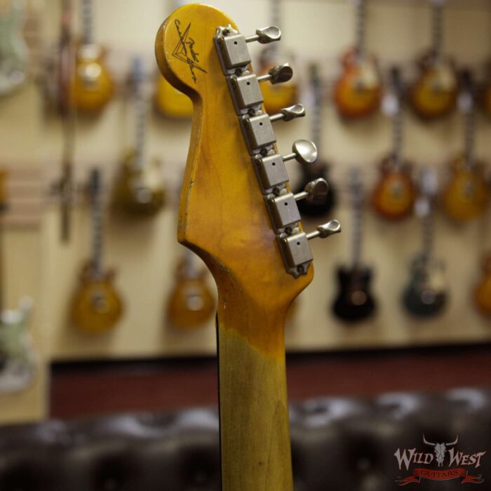 Fender Custom Shop 1961 Stratocaster Heavy Relic AAA Rosewood Fingerboard Vintage White - Image 8