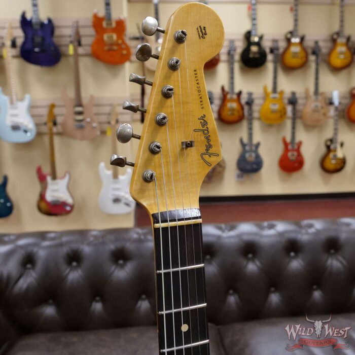 Fender Custom Shop Limited 1961 Stratocaster Hardtail AAA Rosewood Slab Board with AA Flame Neck Hand-wound Pickups Journeyman Relic Fiesta Red - Image 7