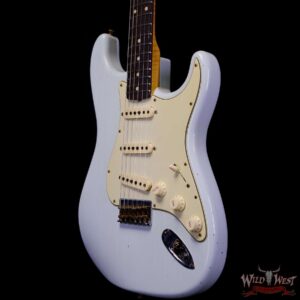 Fender Custom Shop Limited Edition 1961 Stratocaster Hardtail Hand-Wound Pickups AAA Dark Rosewood Slab Board Relic Faded Aged Sonic Blue - Image 2