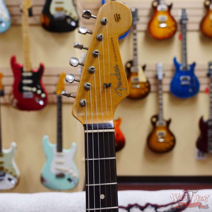 Fender Custom Shop Limited Edition 1961 Stratocaster Hardtail Hand-Wound Pickups AAA Dark Rosewood Slab Board Relic Faded Aged Sonic Blue - Image 7