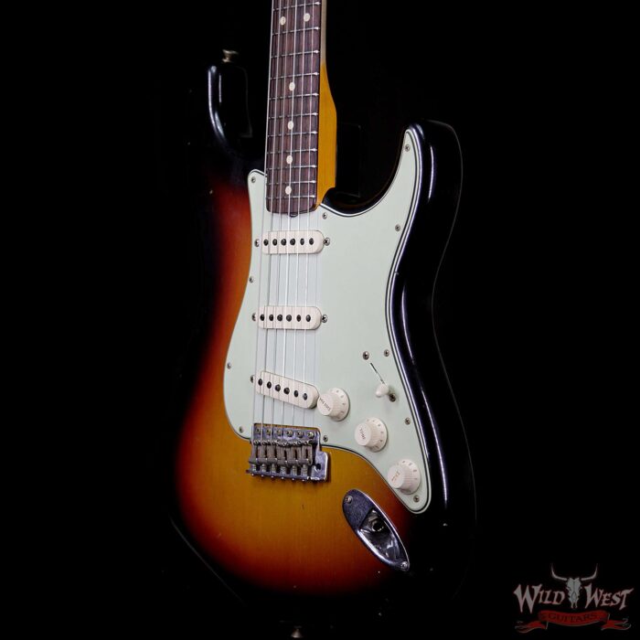 Fender Custom Shop 1961 Stratocaster Journeyman Relic Dirty Neck AAA Rosewood Slab Board 3 Tone Sunburst - Image 2