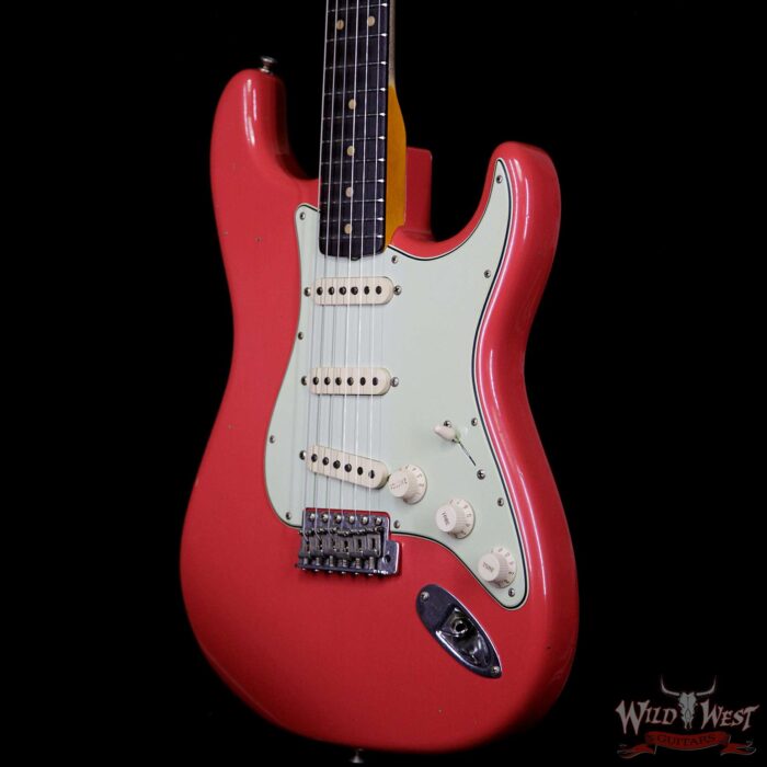 Fender Custom Shop 1961 Stratocaster Journeyman Relic with Dirty Neck Fiesta Red - Image 2