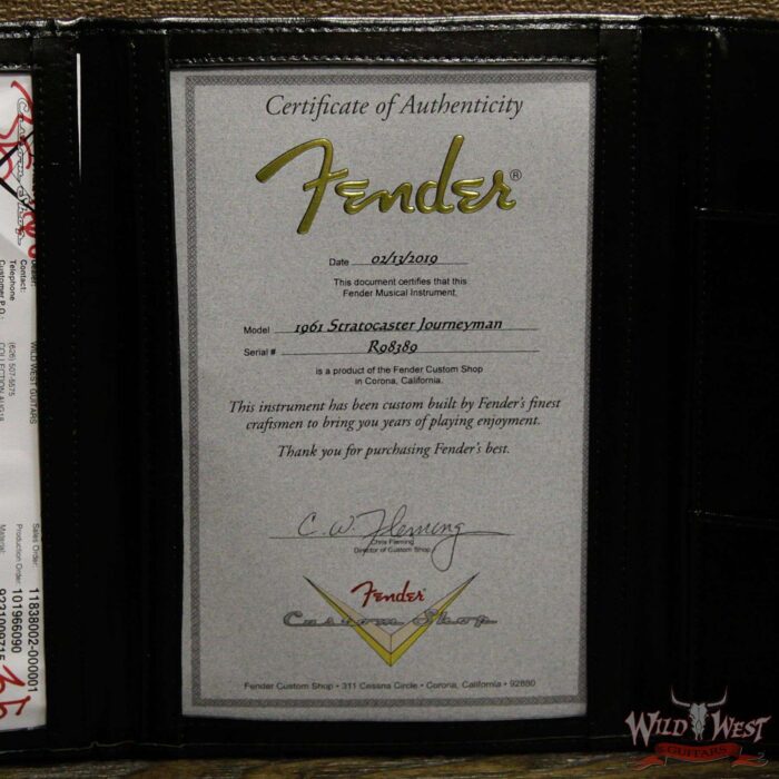 Fender Custom Shop 1961 Stratocaster Journeyman Relic with Dirty Neck Fiesta Red - Image 11