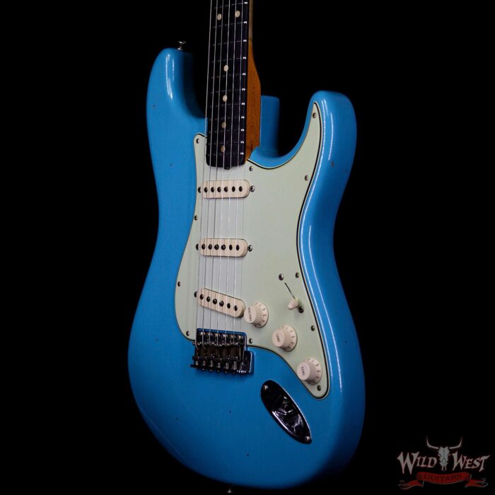 Fender Custom Shop 1961 Stratocaster Journeyman Relic with Dirty Neck AAA Rosewood Board Taos Turquoise - Image 2