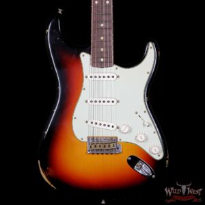 Fender Custom Shop 1961 Stratocaster Relic Rosewood Fretboard 3 Tone Sunburst - Image 3
