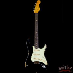 Fender Custom Shop 1961 Stratocaster Relic AAA Rosewood Slab Board Maple Neck Black - Image 3