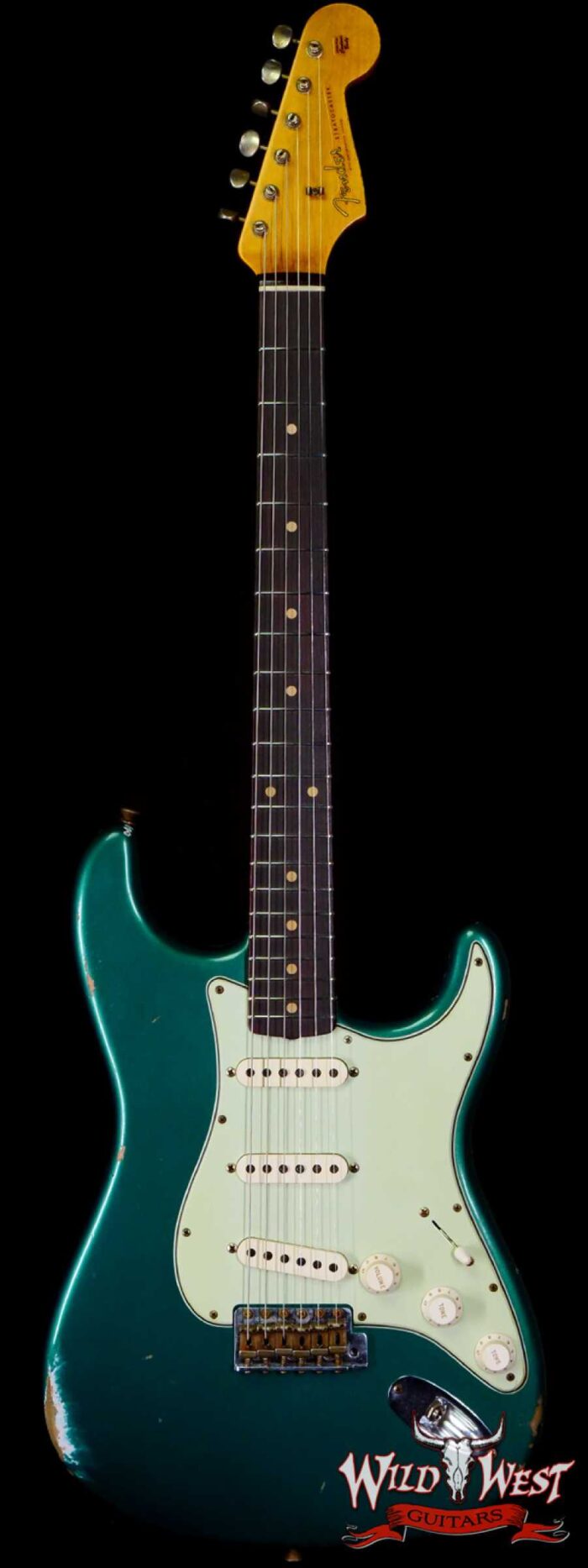 Fender Custom Shop 1961 Stratocaster Relic AAA Rosewood Slab Board Maple Neck British Racing Green - Image 1