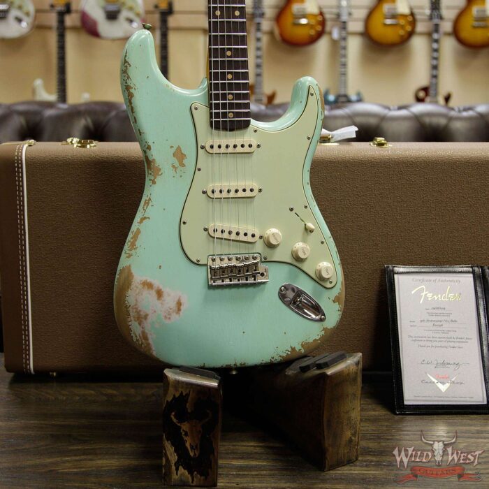 Fender Custom Shop 1961 Stratocaster Heavy Relic AAA Rosewood Slab Fingerboard Surf Green - Image 12