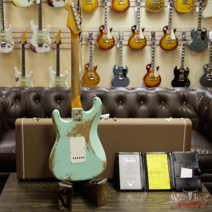 Fender Custom Shop 1961 Stratocaster Heavy Relic AAA Rosewood Slab Fingerboard Surf Green - Image 14