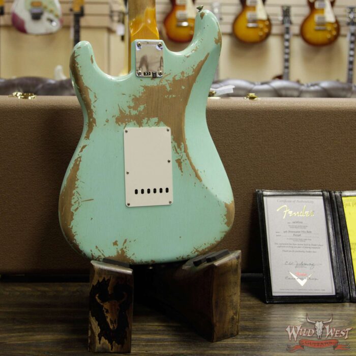 Fender Custom Shop 1961 Stratocaster Heavy Relic AAA Rosewood Slab Fingerboard Surf Green - Image 15