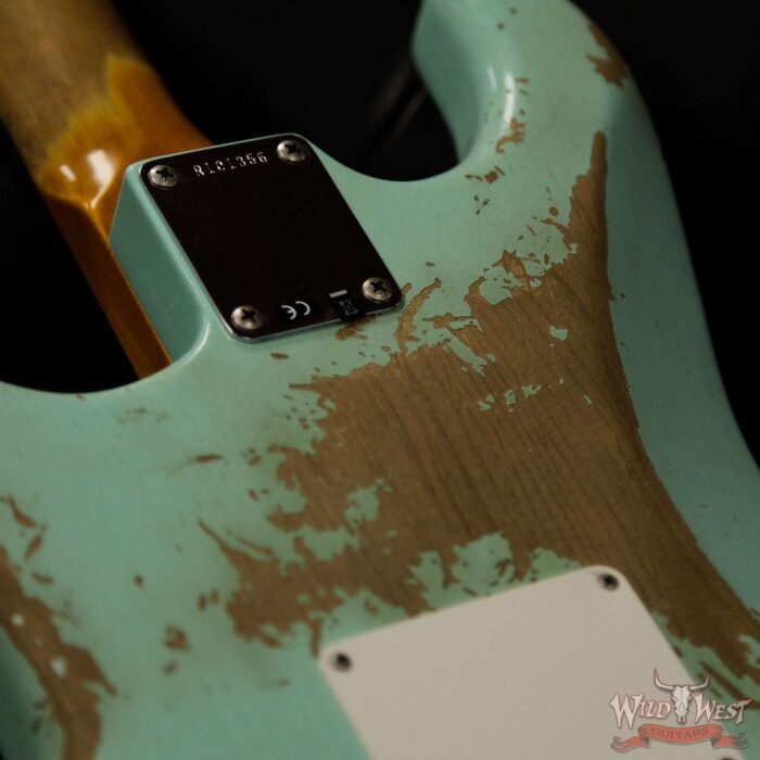 Fender Custom Shop 1961 Stratocaster Heavy Relic AAA Rosewood Slab Fingerboard Surf Green - Image 16