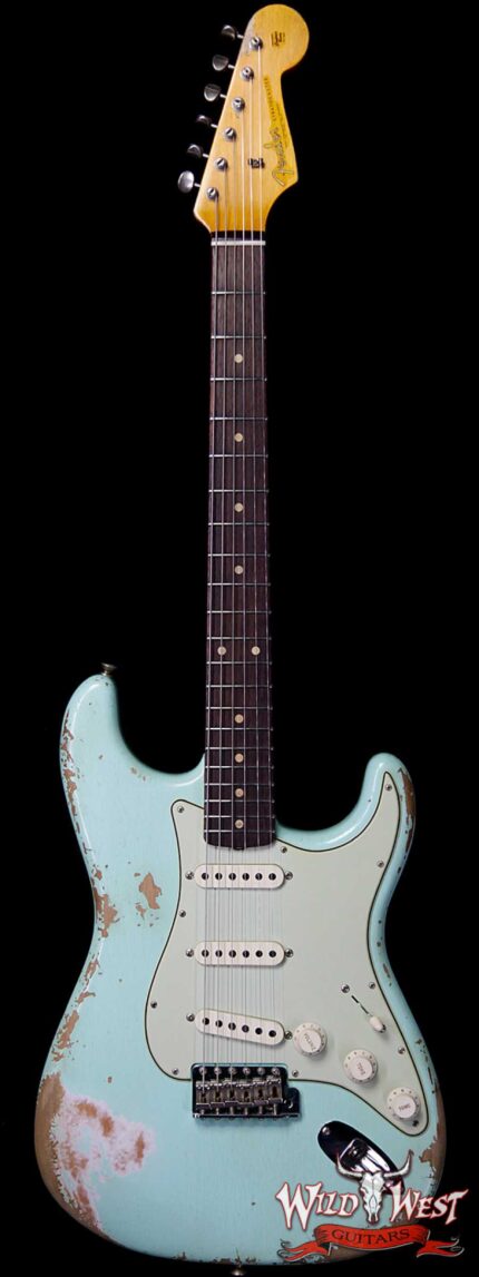 Fender Custom Shop 1961 Stratocaster Heavy Relic AAA Rosewood Slab Fingerboard Surf Green