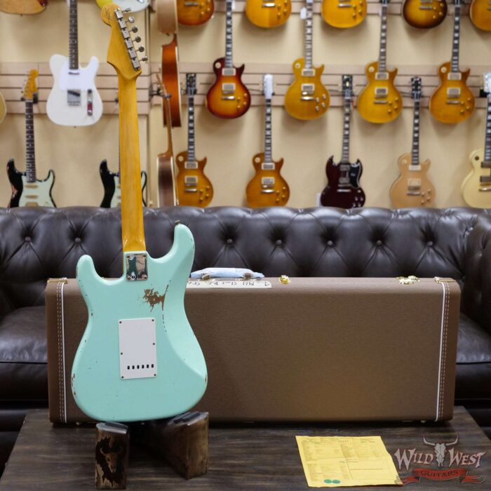 Fender Custom Shop 1961 Stratocaster Relic AAA Rosewood Slab Board with Maple Neck Surf Green - Image 10