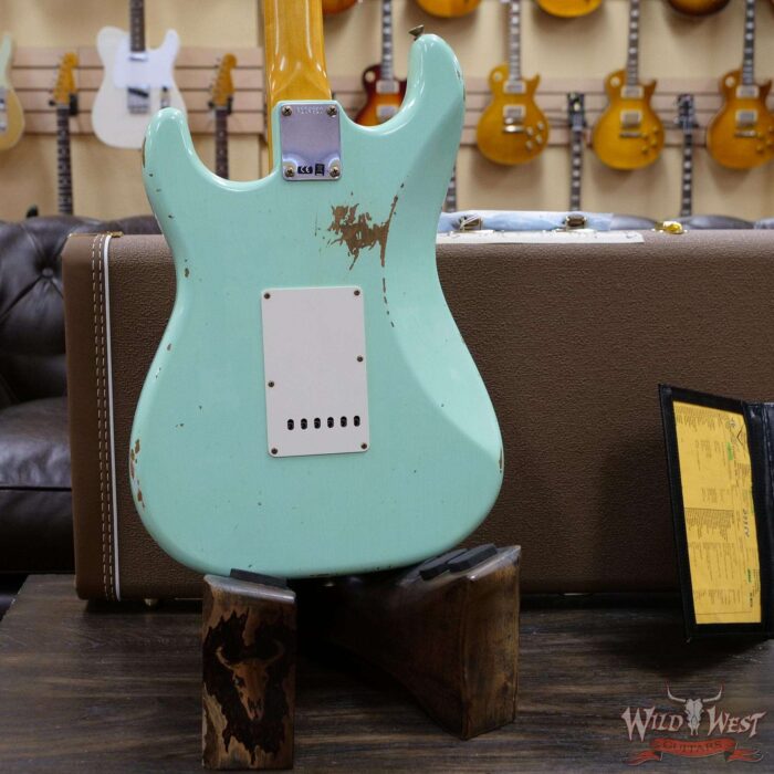 Fender Custom Shop 1961 Stratocaster Relic AAA Rosewood Slab Board with Maple Neck Surf Green - Image 12