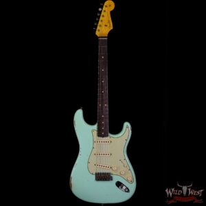 Fender Custom Shop 1961 Stratocaster Relic AAA Rosewood Slab Board with Maple Neck Surf Green - Image 3