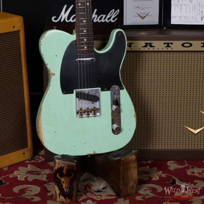 Fender Custom Shop 1961 Telecaster Relic Quater-Sawn Maple AAA Rosewood Fingerboard Surf Green - Image 8