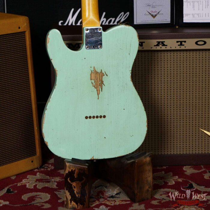 Fender Custom Shop 1961 Telecaster Relic Quater-Sawn Maple AAA Rosewood Fingerboard Surf Green - Image 11
