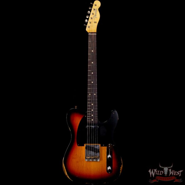 Fender Custom Shop 1961 Telecaster Relic Quater-Sawn Maple AAA Rosewood Fingerboard 3 Tone Sunburst - Image 3