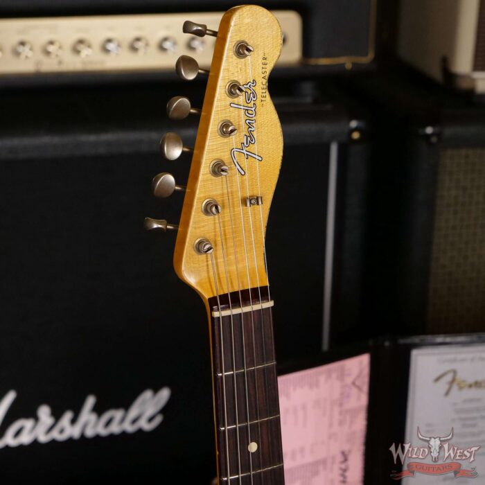 Fender Custom Shop 1961 Telecaster Relic Quater-Sawn Maple AAA Rosewood Fingerboard 3 Tone Sunburst - Image 7