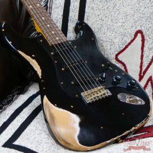Fender Custom Shop 1962 Stratocaster Hand-Wound Pickups AAA Dark Rosewood Slab Board Heavy Relic Black - Image 8