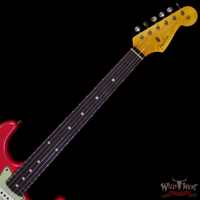 Fender Custom Shop 1962 Stratocaster Hand-Wound Pickups AAA Dark Rosewood Slab Board Heavy Relic Fiesta Red - Image 4