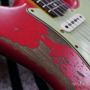 Fender Custom Shop 1962 Stratocaster Hand-Wound Pickups AAA Dark Rosewood Slab Board Heavy Relic Fiesta Red - Image 9
