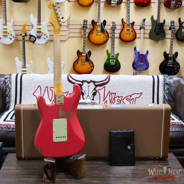 Fender Custom Shop 1962 Stratocaster Hand-Wound Pickups AAA Dark Rosewood Slab Board Heavy Relic Fiesta Red - Image 10