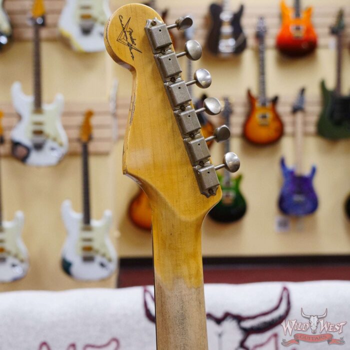 Fender Custom Shop 1962 Stratocaster Hand-Wound Pickups AAA Dark Rosewood Slab Board Heavy Relic Fiesta Red - Image 11