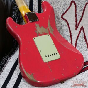 Fender Custom Shop 1962 Stratocaster Hand-Wound Pickups AAA Dark Rosewood Slab Board Heavy Relic Fiesta Red - Image 12