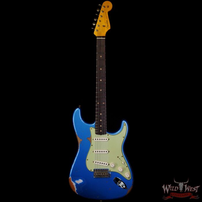 Fender Custom Shop 1962 Stratocaster Hand-Wound Pickups AAA Dark Rosewood Slab Board Heavy Relic Lake Placid Blue - Image 3