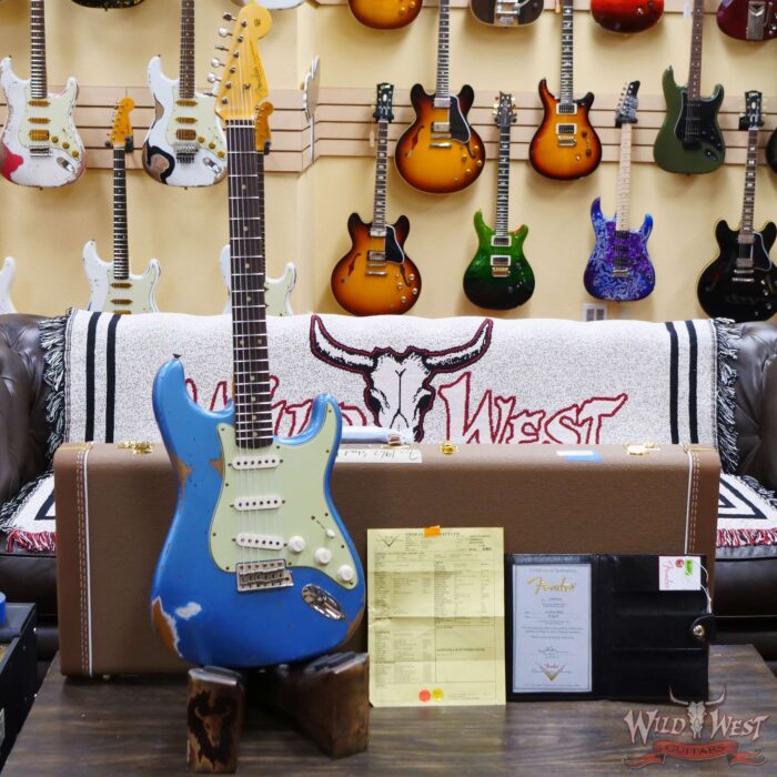 Fender Custom Shop 1962 Stratocaster Hand-Wound Pickups AAA Dark Rosewood Slab Board Heavy Relic Lake Placid Blue - Image 6