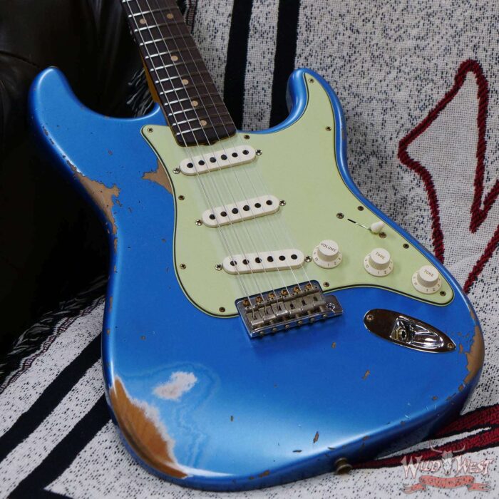 Fender Custom Shop 1962 Stratocaster Hand-Wound Pickups AAA Dark Rosewood Slab Board Heavy Relic Lake Placid Blue - Image 8