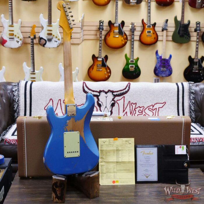 Fender Custom Shop 1962 Stratocaster Hand-Wound Pickups AAA Dark Rosewood Slab Board Heavy Relic Lake Placid Blue - Image 10