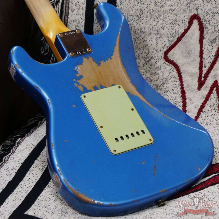Fender Custom Shop 1962 Stratocaster Hand-Wound Pickups AAA Dark Rosewood Slab Board Heavy Relic Lake Placid Blue - Image 12